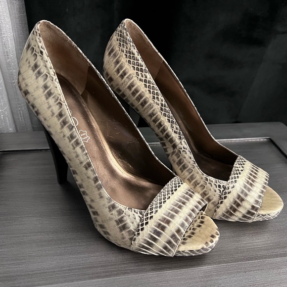 Aldo Snake Peep Toe Heels EU 40 / US 9 - Picture 1 of 5